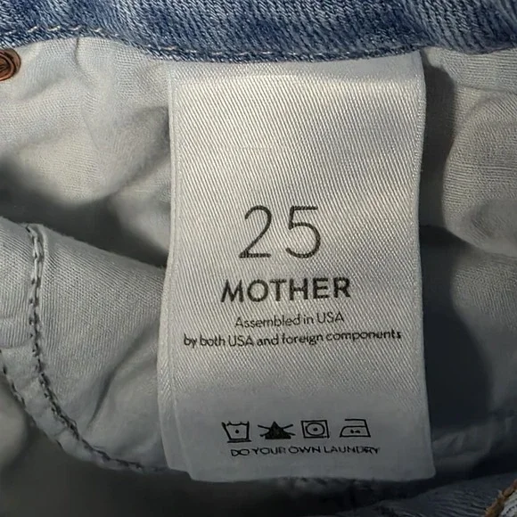 Mother Jeans Womens Size 25 The Looker Ankle Snippet Zapped Ligh Wash Blue Denim - Picture 7 of 15